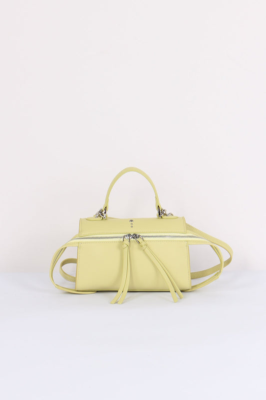 Bolso Metis Mini Con Cremallera Frontal Amarillo Pastel