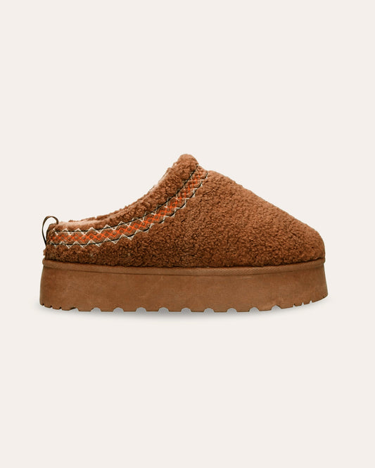 Zuecos Padua Camello con Plataforma, veganos y ecológicos.