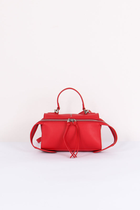 Bolso Metis Mini Con Cremallera Frontal Rojo
