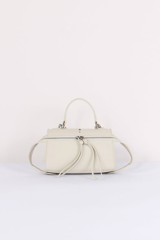 Bolso Metis Mini  Bottalata Con Cremallera Frontal Marfil